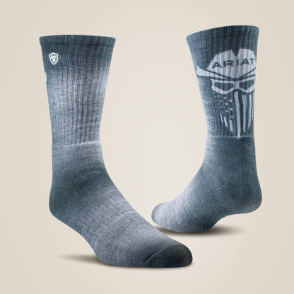 Incognito Graphic Crew Work Sock 2 Pair Multi Color Pack - Ariat Essential