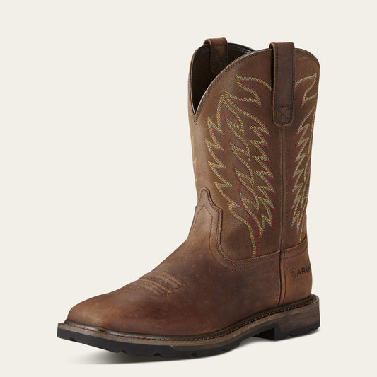 Groundbreaker Wide Square Toe Steel Toe Work Boot - Ariat Signature