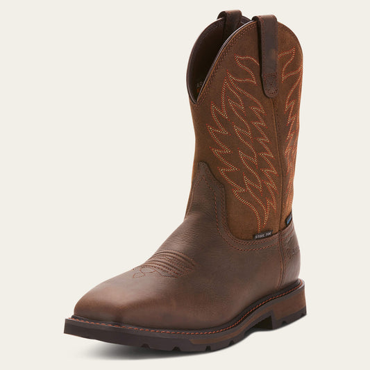 Groundbreaker Wide Square Toe Waterproof Steel Toe Work Boot - Ariat Latest