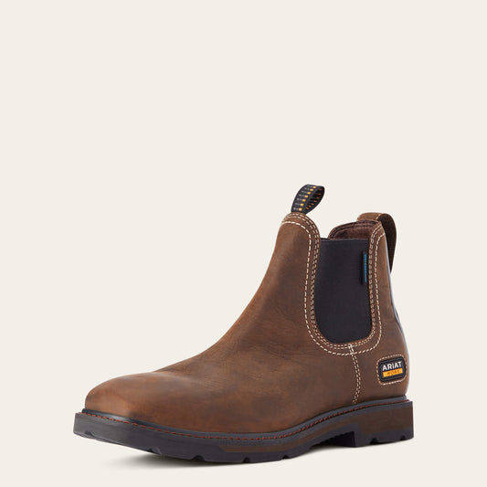 Groundbreaker Chelsea Wide Square Toe Waterproof Work Boot - Ariat Best Seller