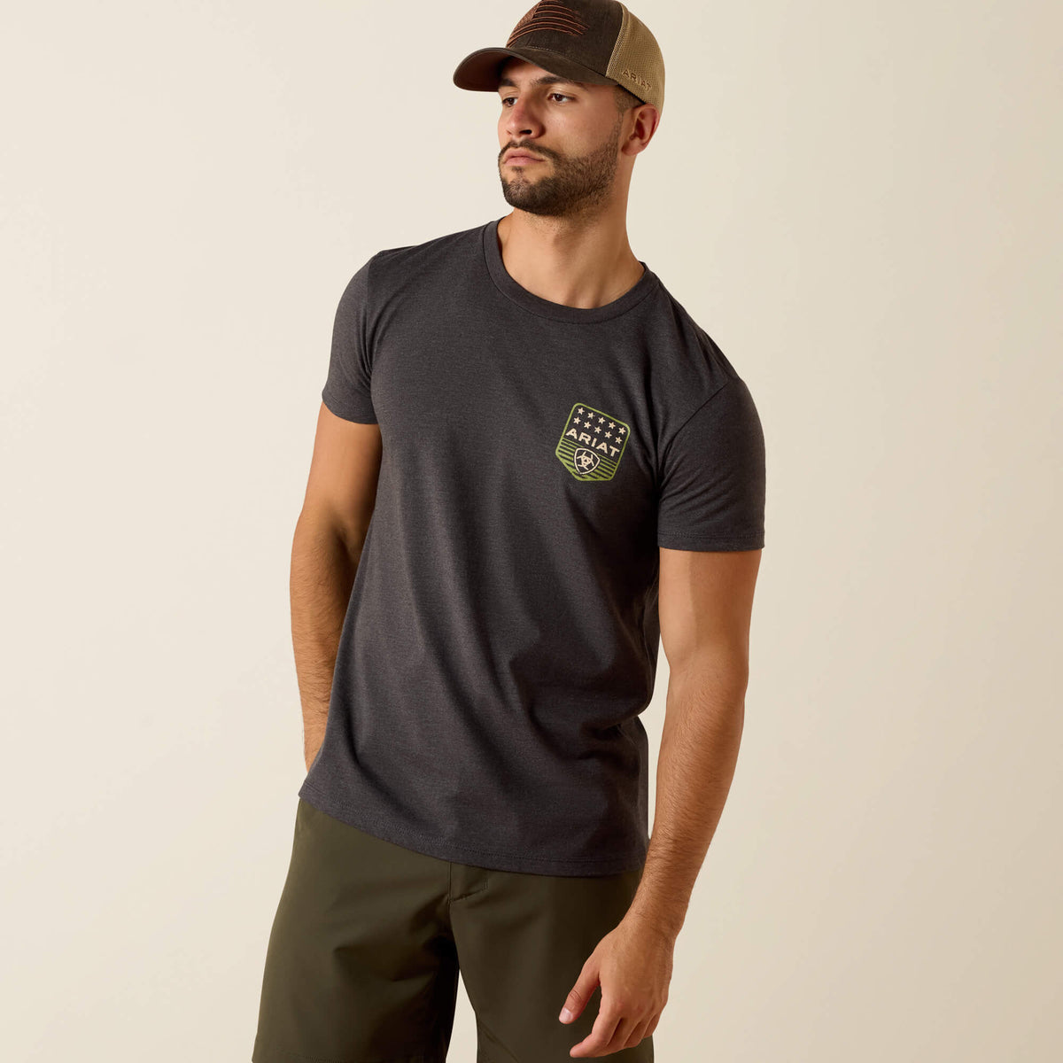 Ariat Stripe Patriotic Badge T-Shirt - Ariat Trusted