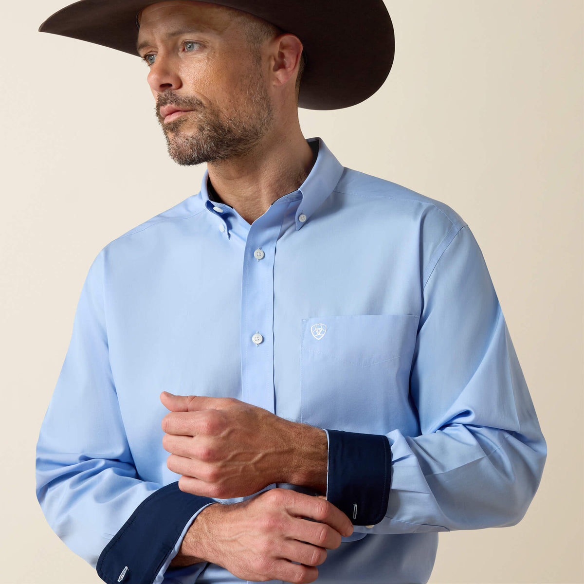 Wrinkle Free Solid Classic Fit Shirt - Ariat Deals