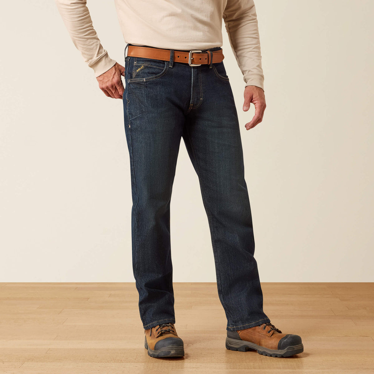 Rebar M4 Relaxed DuraStretch Basic Stackable Straight Leg Jean - Ariat Everyday