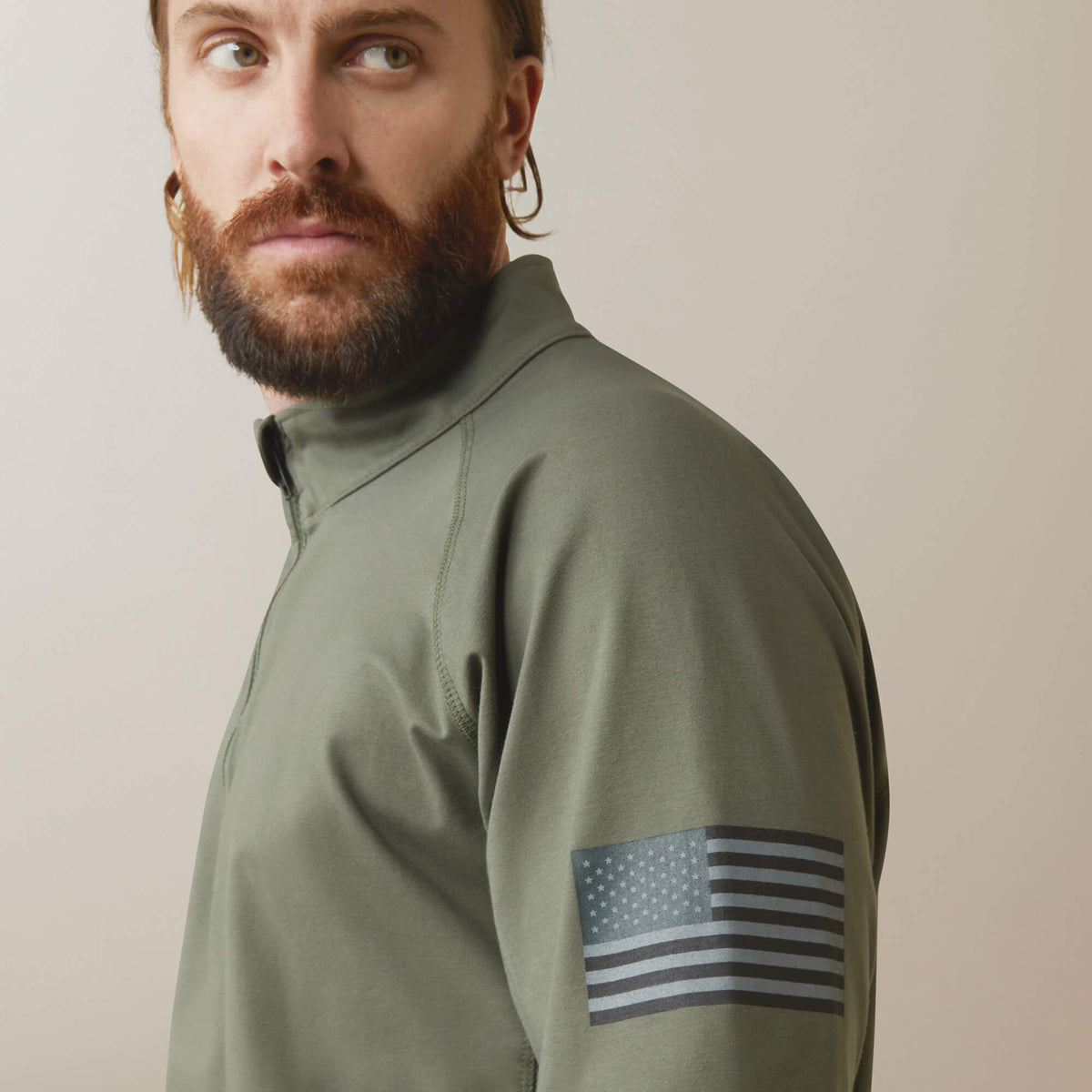 FR Combat Stretch Patriot 1/4 Zip Work Shirt - Ariat Everyday
