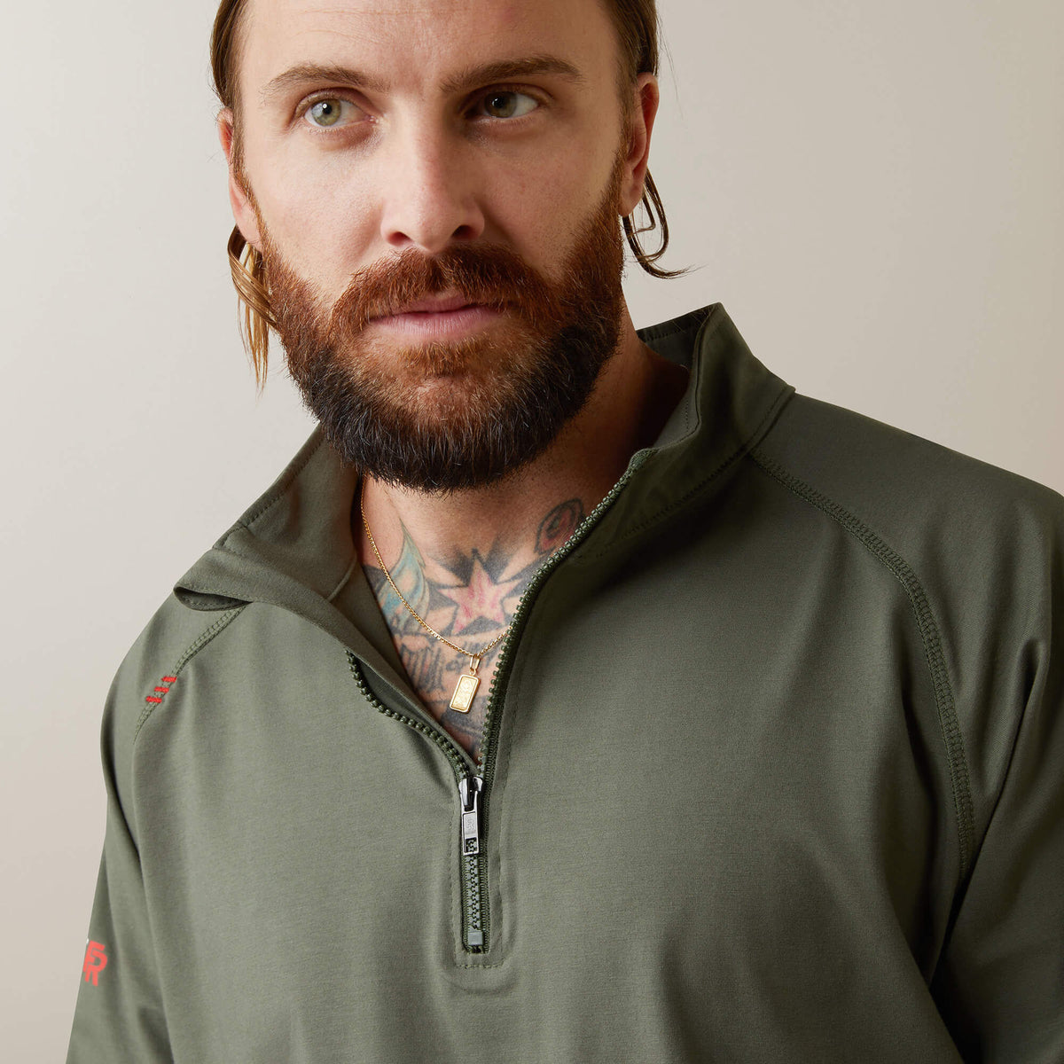 FR Combat Stretch Patriot 1/4 Zip Work Shirt - Ariat Everyday