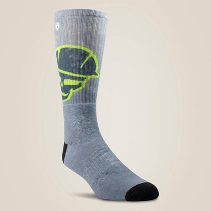 Roughneck Graphic Crew Work Sock 2 Pair Multi Color Pack - Ariat Best Price