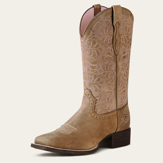 Round Up Remuda Wide Square Toe Western Boot - Ariat Featured