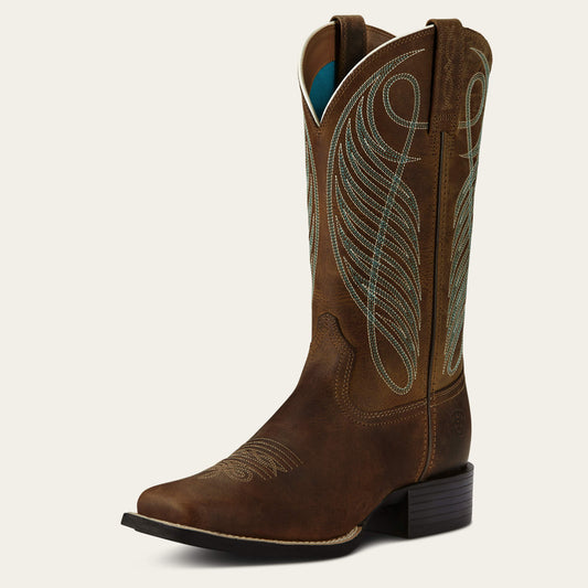 Round Up Wide Square Toe Western Boot - Ariat Discount
