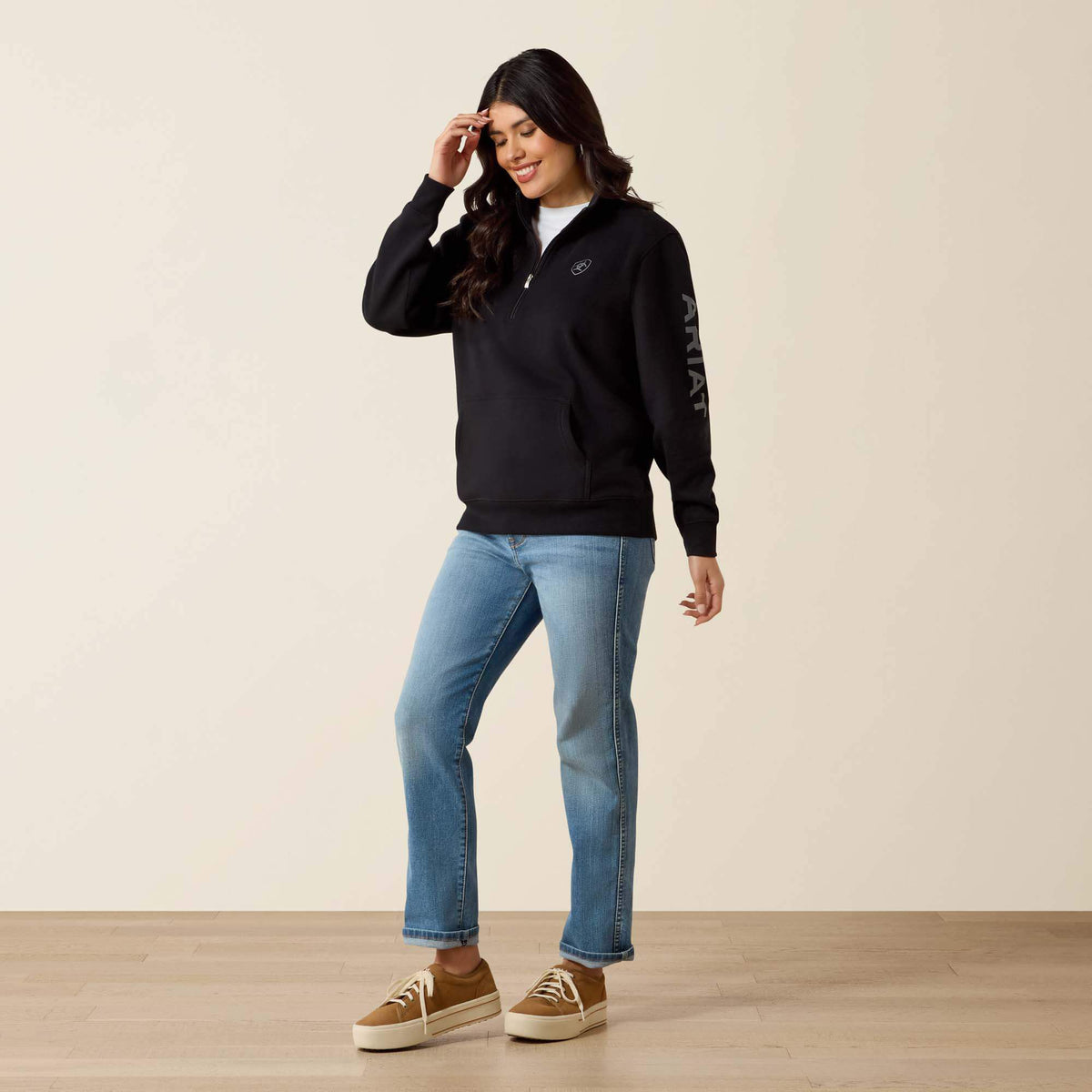 Foundation Logo 1/2 Zip Sweatshirt - Ariat Latest