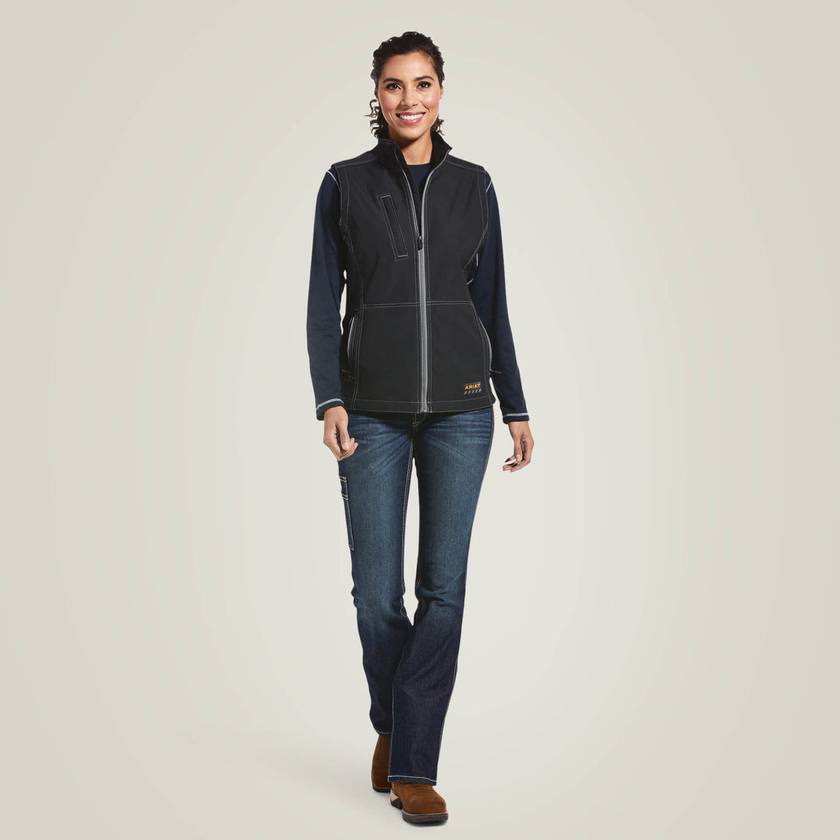 Rebar Stretch Canvas Softshell Vest - Ariat Popular