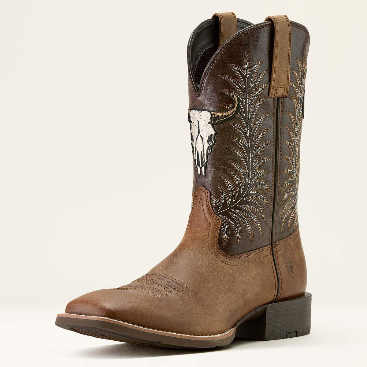 Sport Steer Skull Wide Square Toe Cowboy Boot - Ariat Recommended