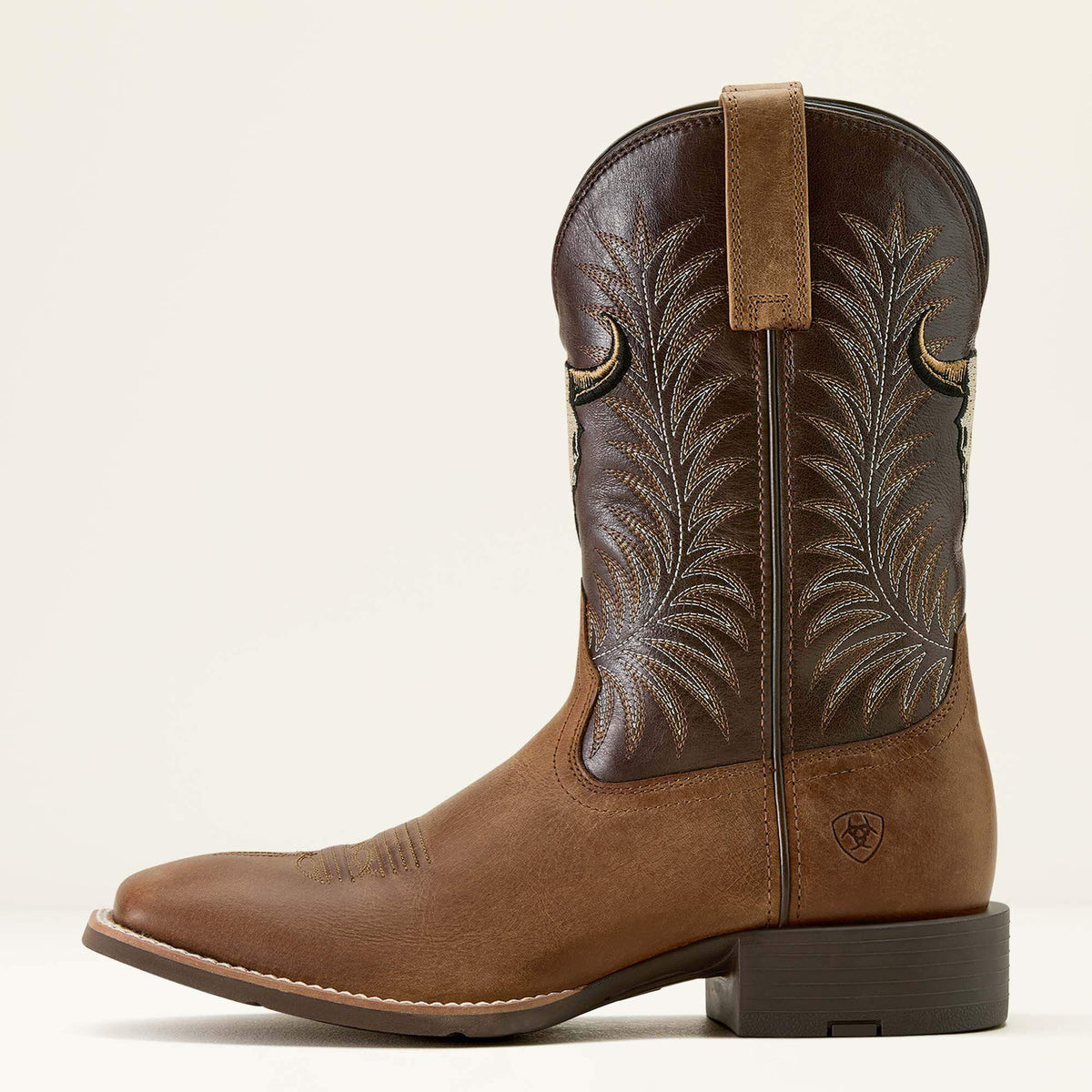 Sport Steer Skull Wide Square Toe Cowboy Boot - Ariat Recommended