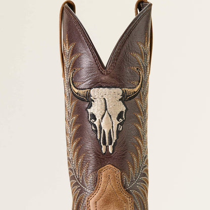 Sport Steer Skull Wide Square Toe Cowboy Boot - Ariat Recommended