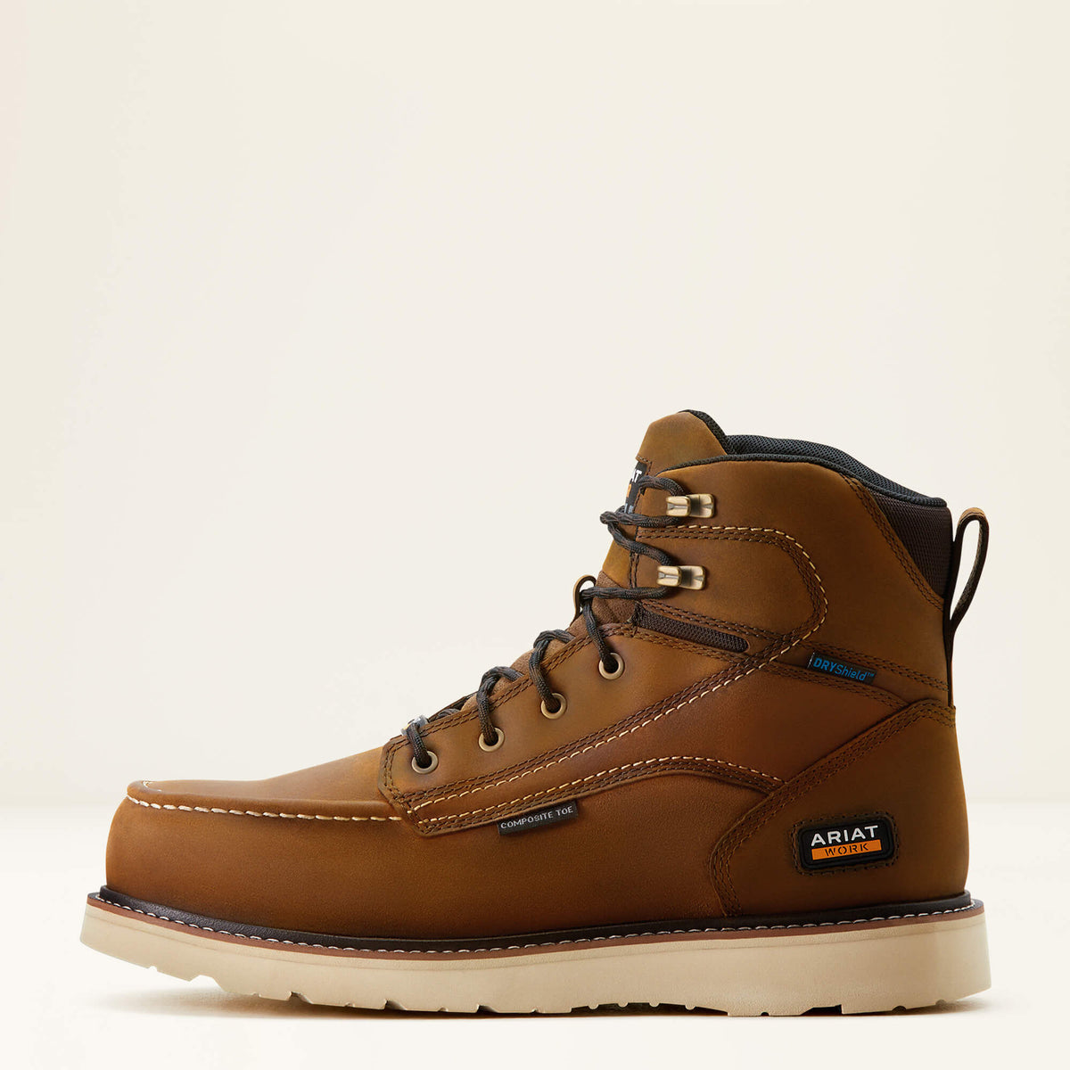 Rebar Wedge Moc Toe 6" Waterproof Composite Toe Work Boot - Ariat Top Pick
