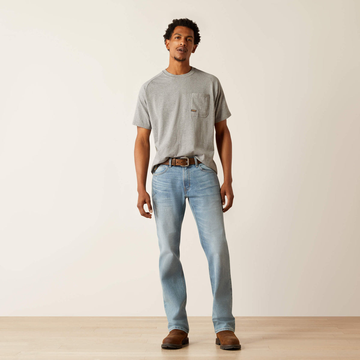 Rebar M4 Relaxed DuraStretch Basic Stackable Straight Leg Jean - Ariat Everyday