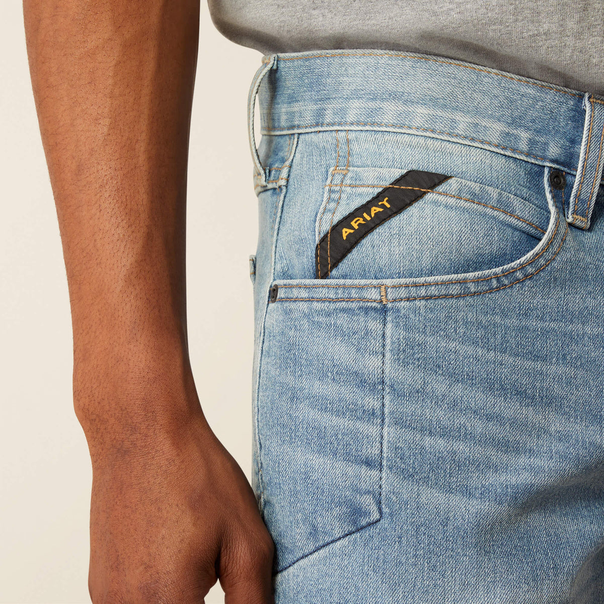 Rebar M4 Relaxed DuraStretch Basic Stackable Straight Leg Jean - Ariat Everyday