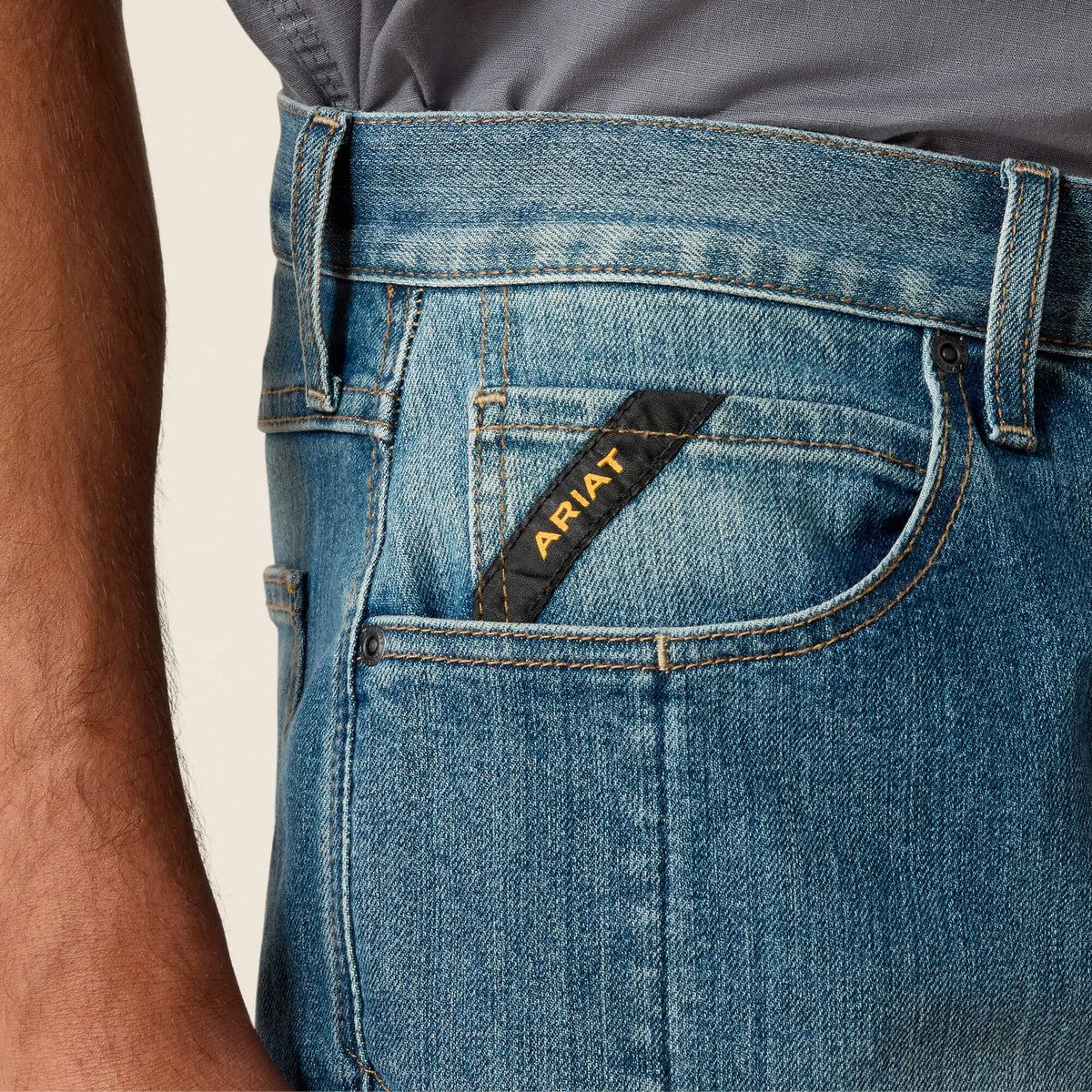 Rebar M5 DuraStretch Basic Stackable Straight Leg Jean - Ariat Essential