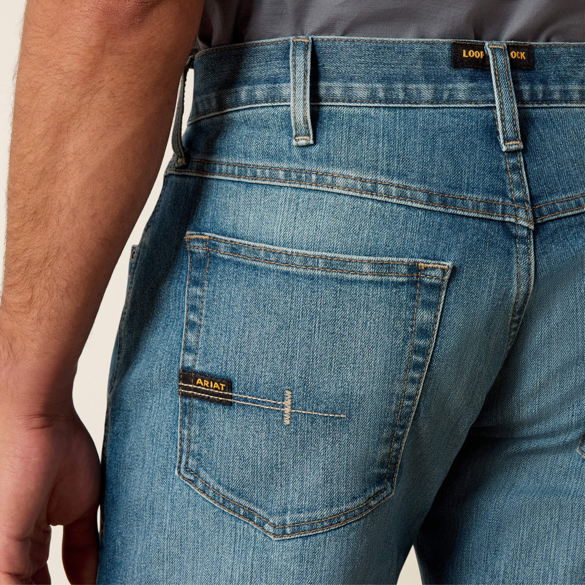 Rebar M5 DuraStretch Basic Stackable Straight Leg Jean - Ariat Essential