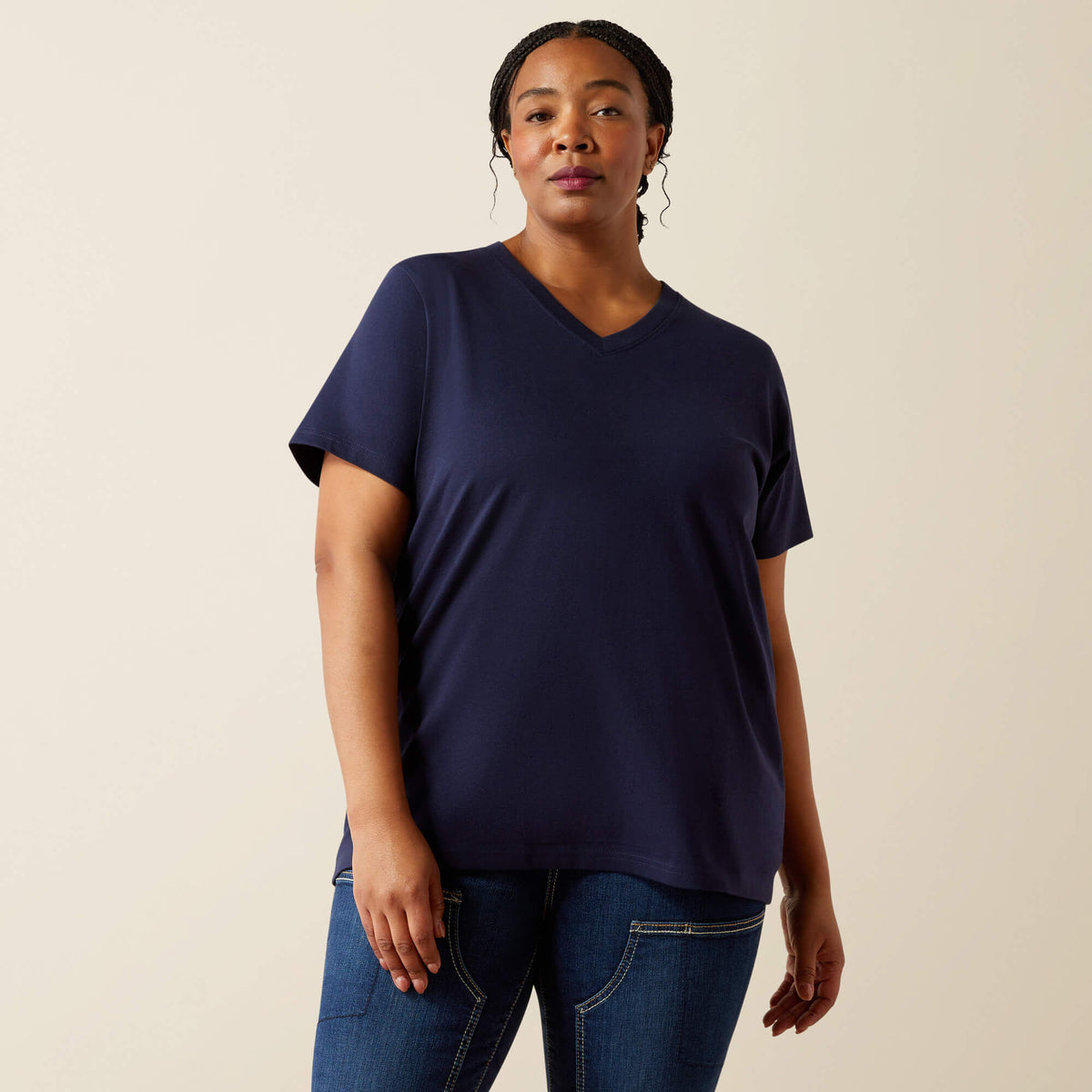Rebar Cotton Strong Standard V-Neck T-Shirt - Ariat Classic
