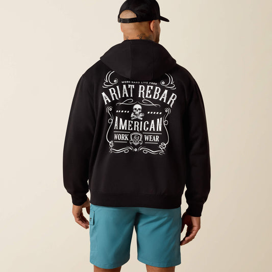 Rebar Lightweight Label Full Zip Hoodie - Ariat Best Seller