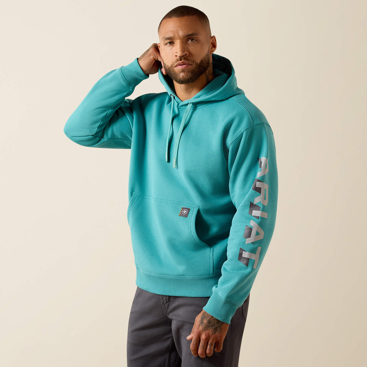 Rebar Lightweight Logo Hoodie - Ariat Value