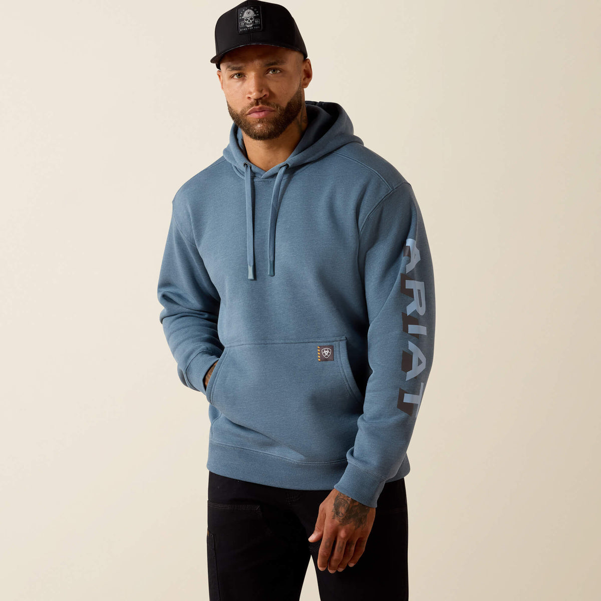 Rebar Lightweight Logo Hoodie - Ariat Essential
