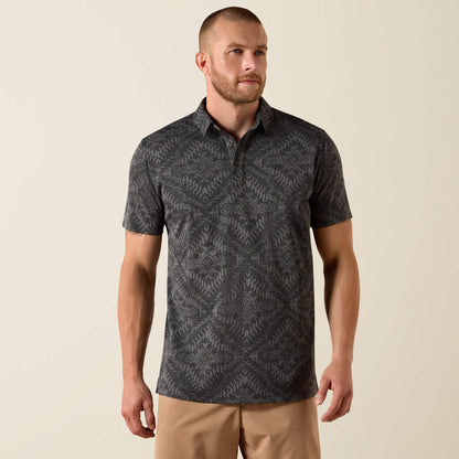 Jacquard Printed Fitted Polo - Ariat Special Offer