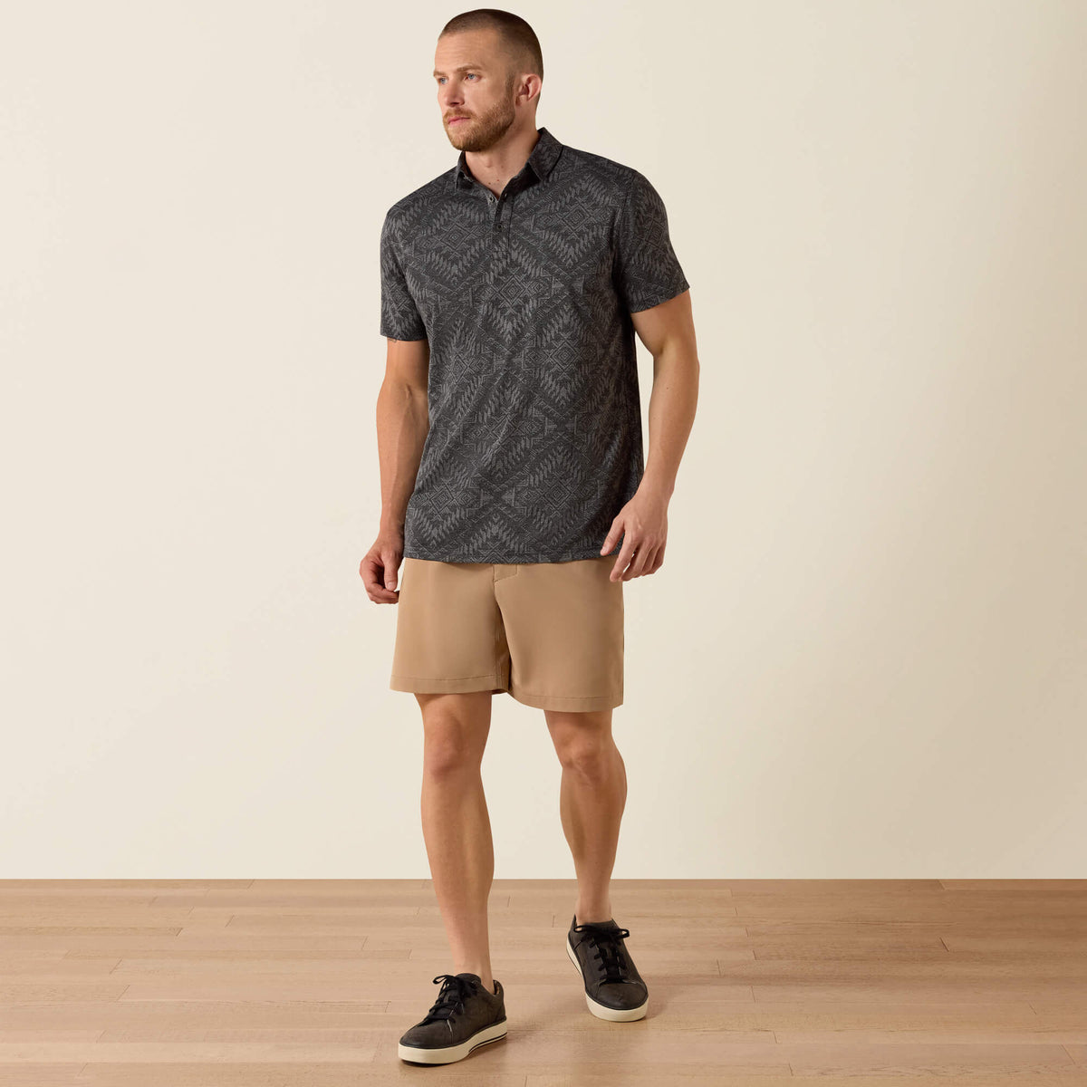 Jacquard Printed Fitted Polo - Ariat Special Offer
