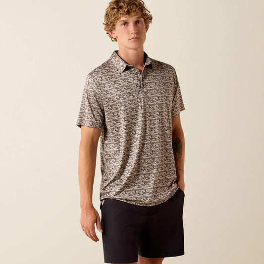 All Over Print Heathered Fitted Polo - Ariat Deals