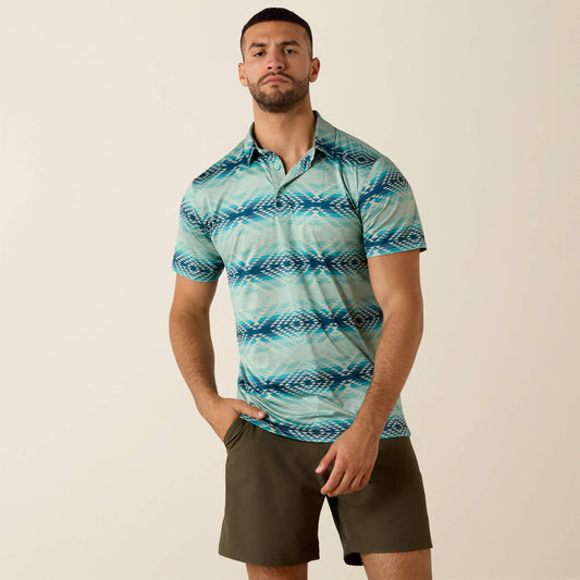 All Over Print Heathered Classic Fit Polo - Ariat Everyday