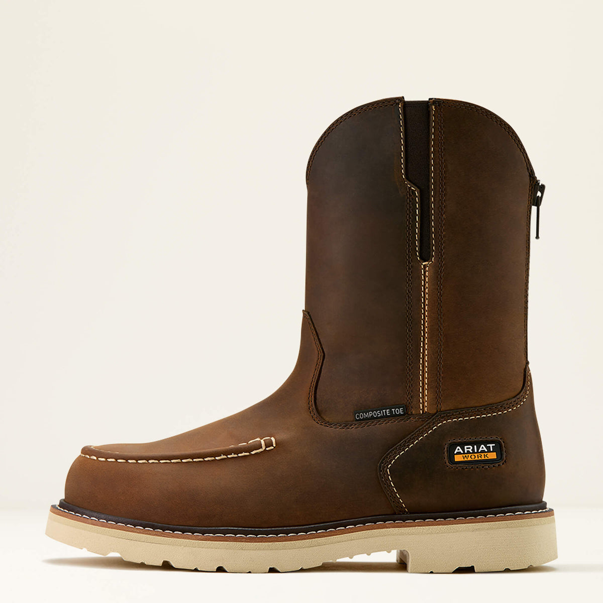 Rebar Lift Pull On Moc Toe Composite Toe Work Boot - Ariat New