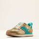 TURQUOISE BLANKET PRINT/METALLIC BRONZE