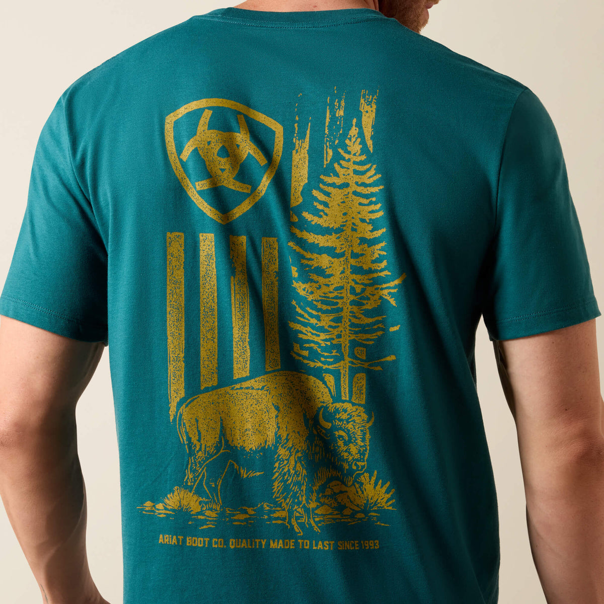 Ariat Bison Wander Flag Classic Fit T-Shirt - Ariat New