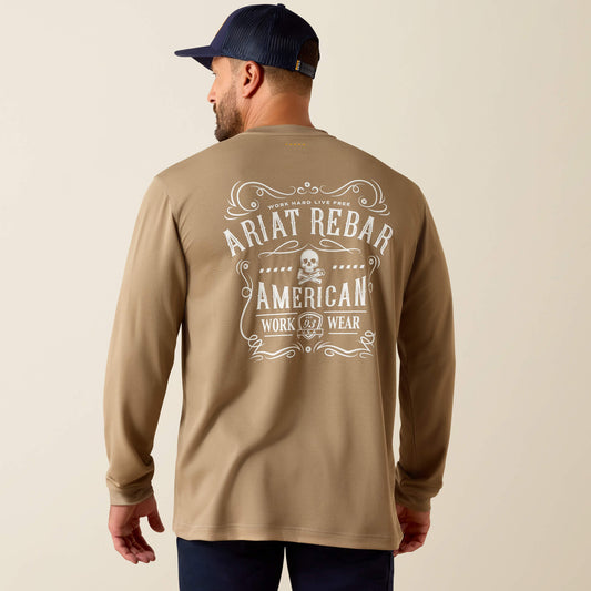 Rebar Heat Fighter Label Long Sleeve T-Shirt - Ariat Top Pick