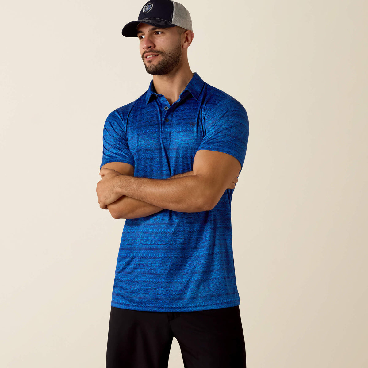 All Over Print Fitted Polo - Ariat Premium