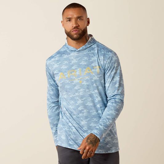 Rebar Sunblocker Printed Craft Hooded Long Sleeve T-Shirt - Ariat Premium