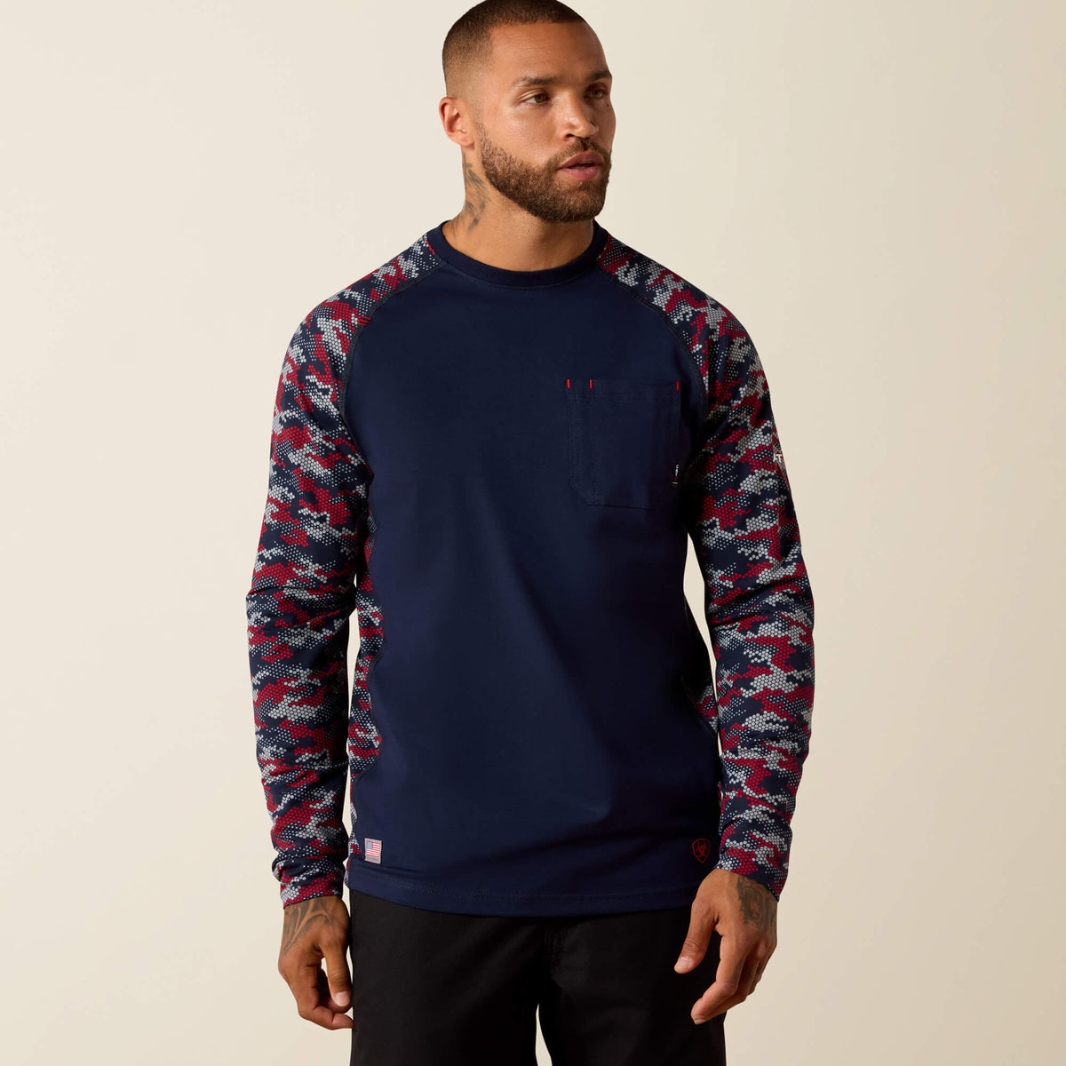 FR Stretch Camo Baseball T-Shirt - Ariat Latest