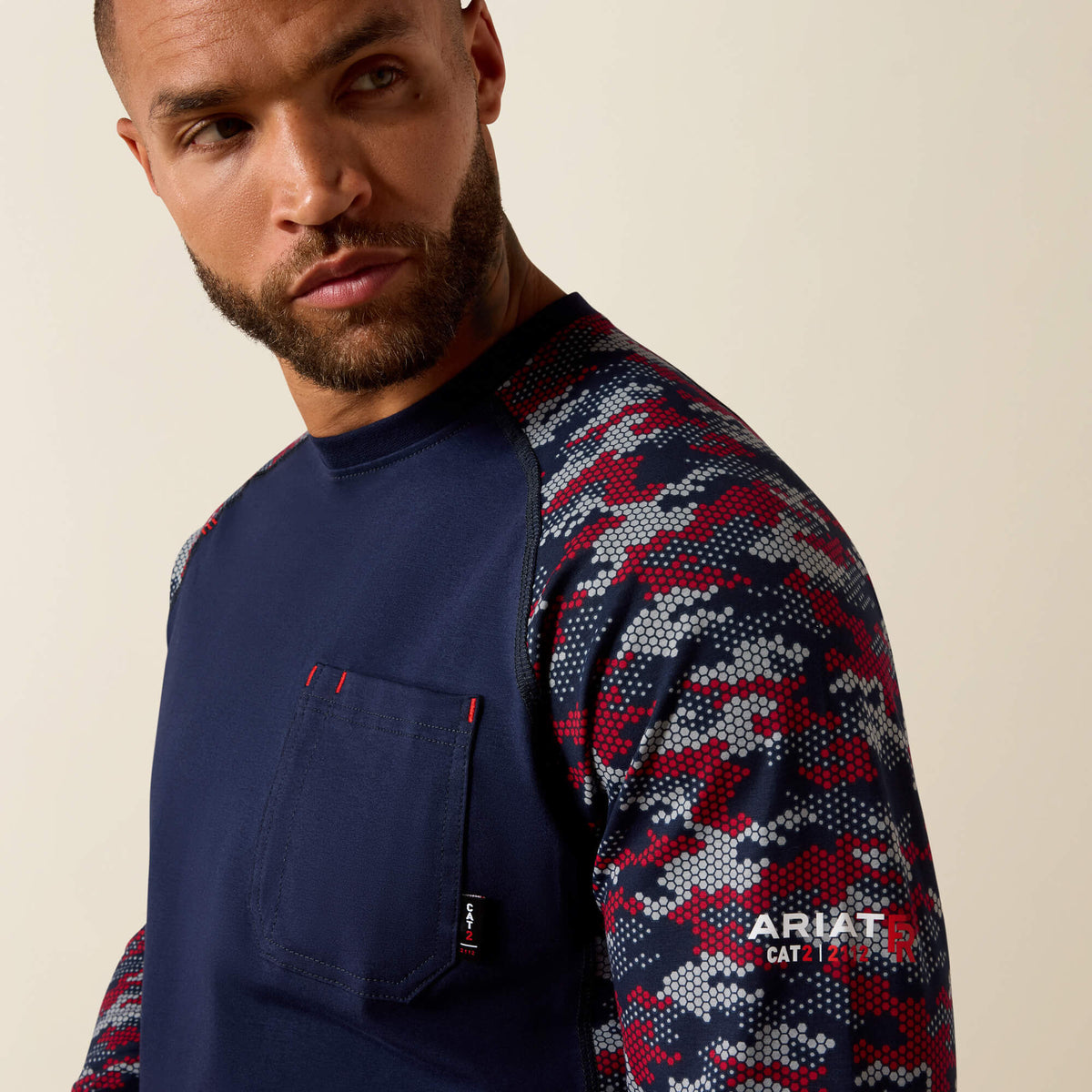 FR Stretch Camo Baseball T-Shirt - Ariat Latest