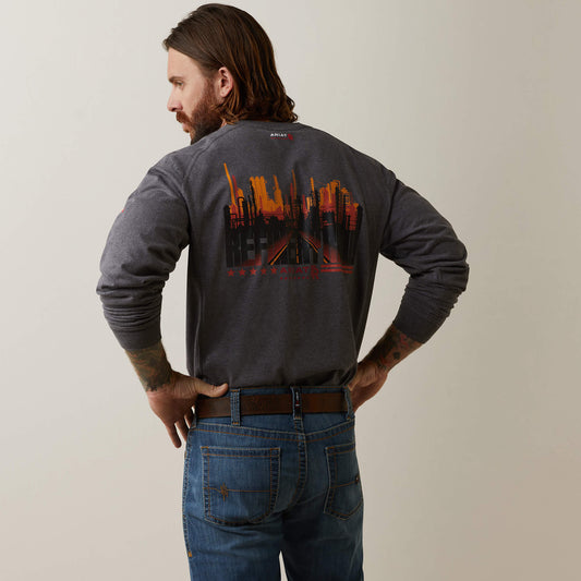 FR Air Refinery Row Graphic Henley Top - Ariat Customer Favorite