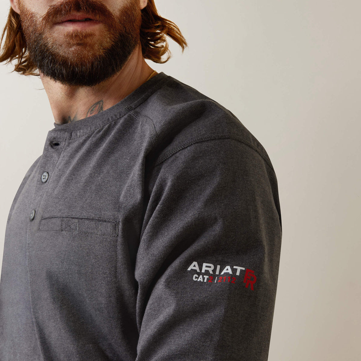 FR Air Refinery Row Graphic Henley Top - Ariat Customer Favorite