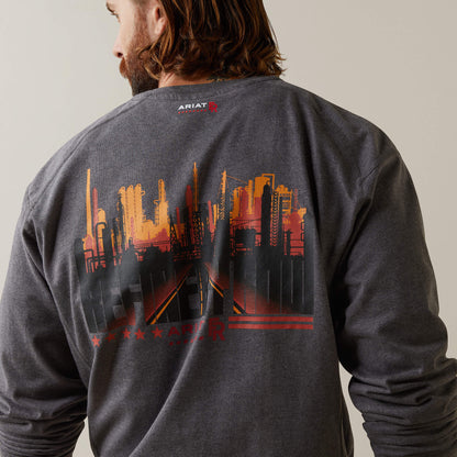 FR Air Refinery Row Graphic Henley Top - Ariat Customer Favorite