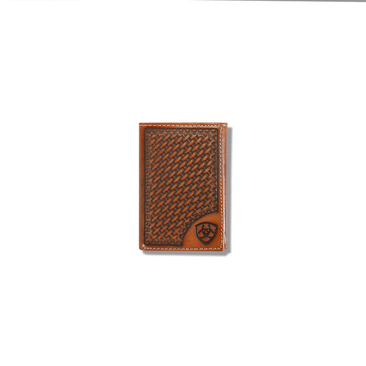 Lattice embossed trifold wallet - Ariat Value