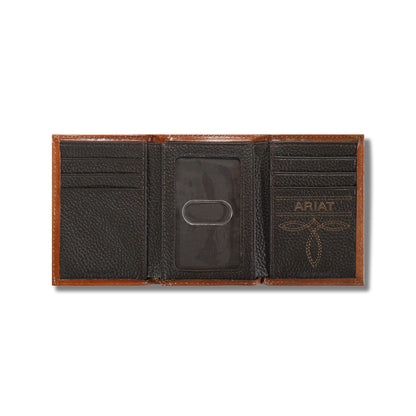 Lattice embossed trifold wallet - Ariat Value