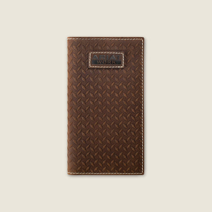 Diamond Plate Embossed Checkbook Wallet - Ariat Signature