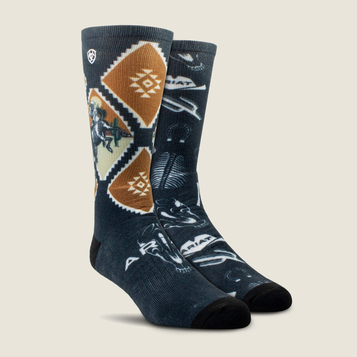 Southwest Rider Crew Sock 2 Pair Pack - Ariat Customer Favorite