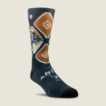 Southwest Rider Crew Sock 2 Pair Pack - Ariat Customer Favorite