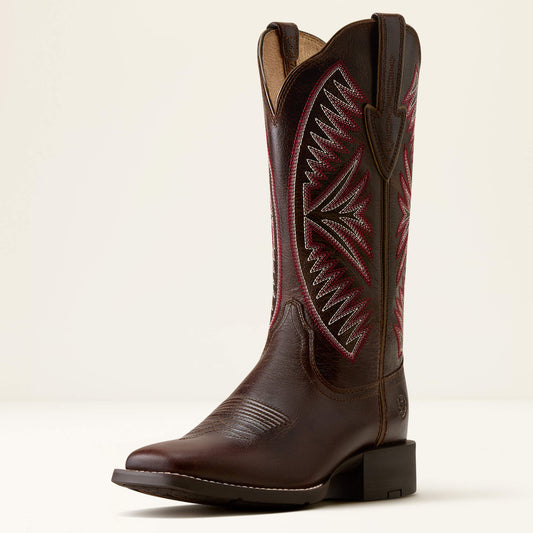 Round Up Ruidoso Wide Square Toe Western Boot - Ariat Top Pick