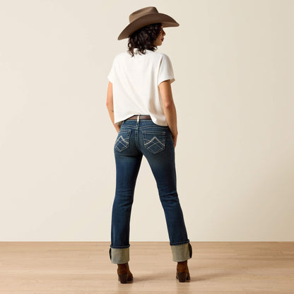 R.E.A.L. Mid Rise Stretch Icon Stackable Straight Leg Jean - Ariat Featured