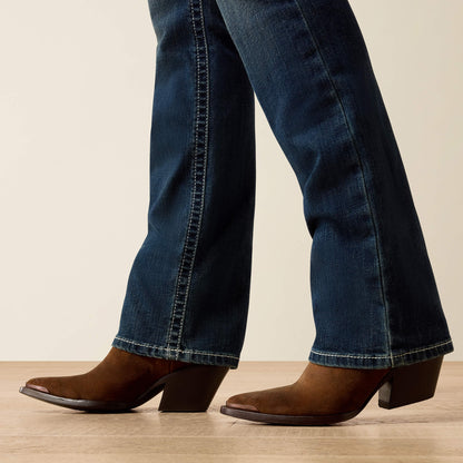 R.E.A.L. Mid Rise Stretch Icon Stackable Straight Leg Jean - Ariat Featured