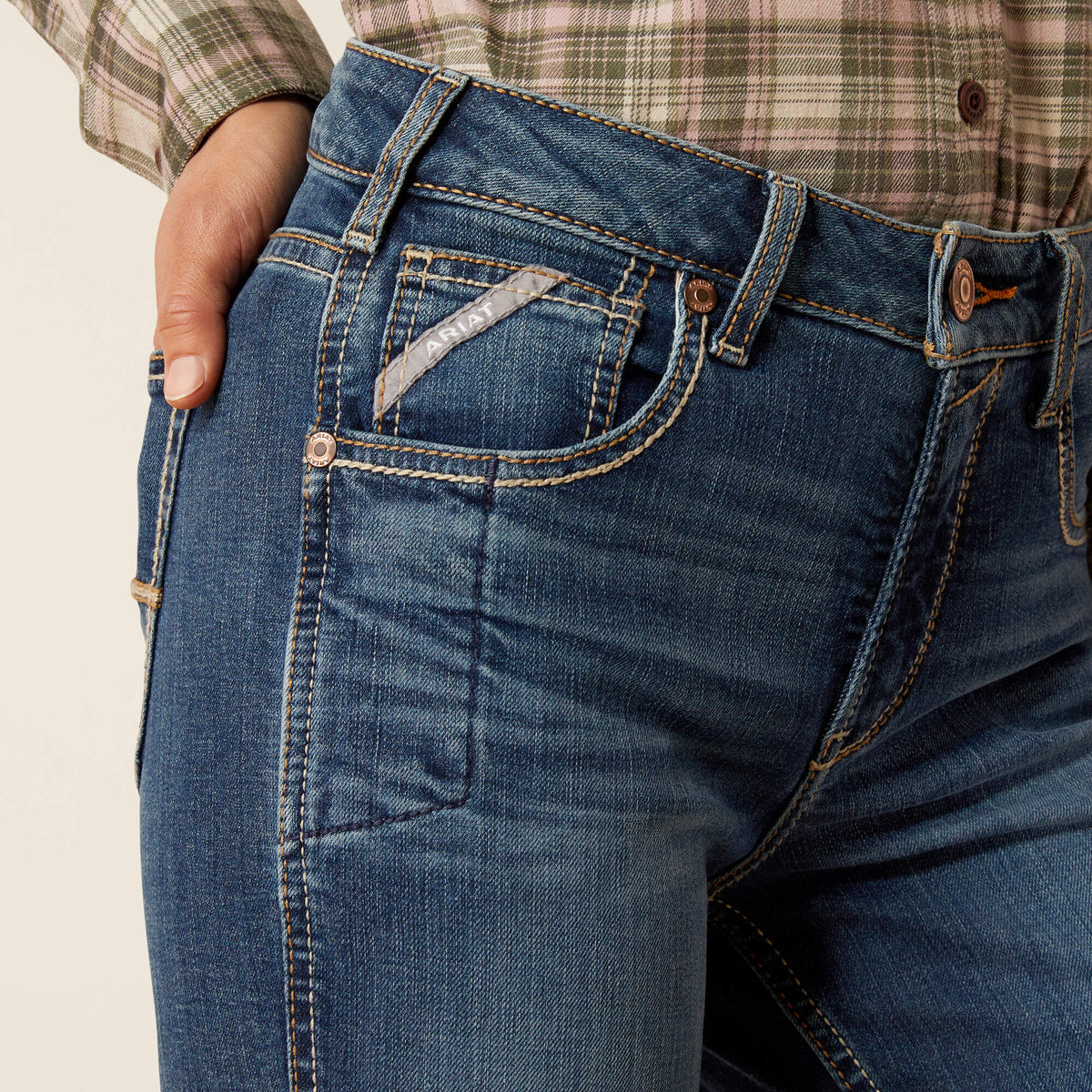 Rebar High Rise Riveter DuraStretch Straight Leg Jeans - Ariat Smart Buy